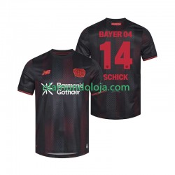 Camisola Bayer 04 Leverkusen Patrik Schick 14 Homem Equipamento Primeiro 2025-2026 Manga Curta